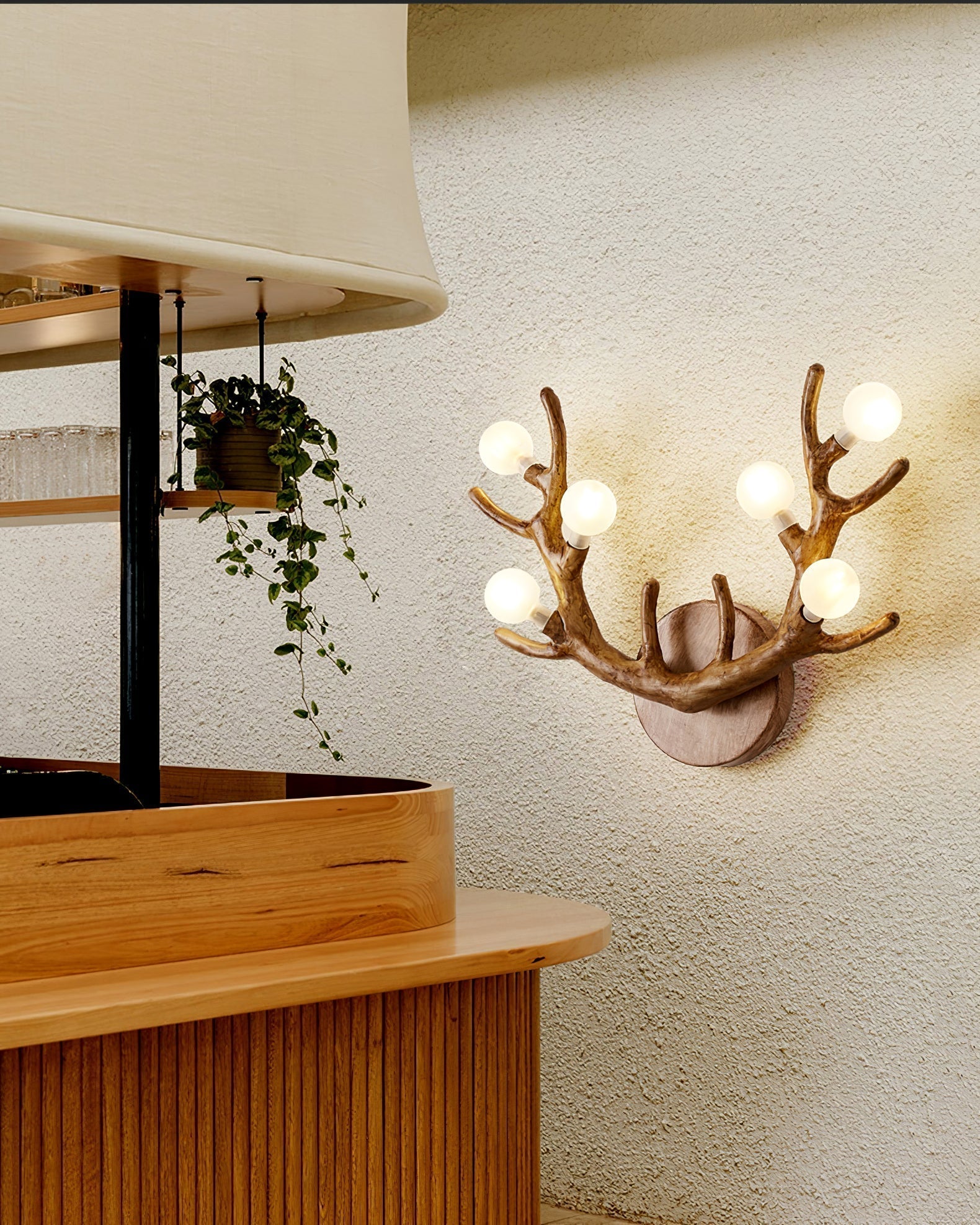 Applique Murale en Forme de Cerf - Éclairage Élégant et Naturel