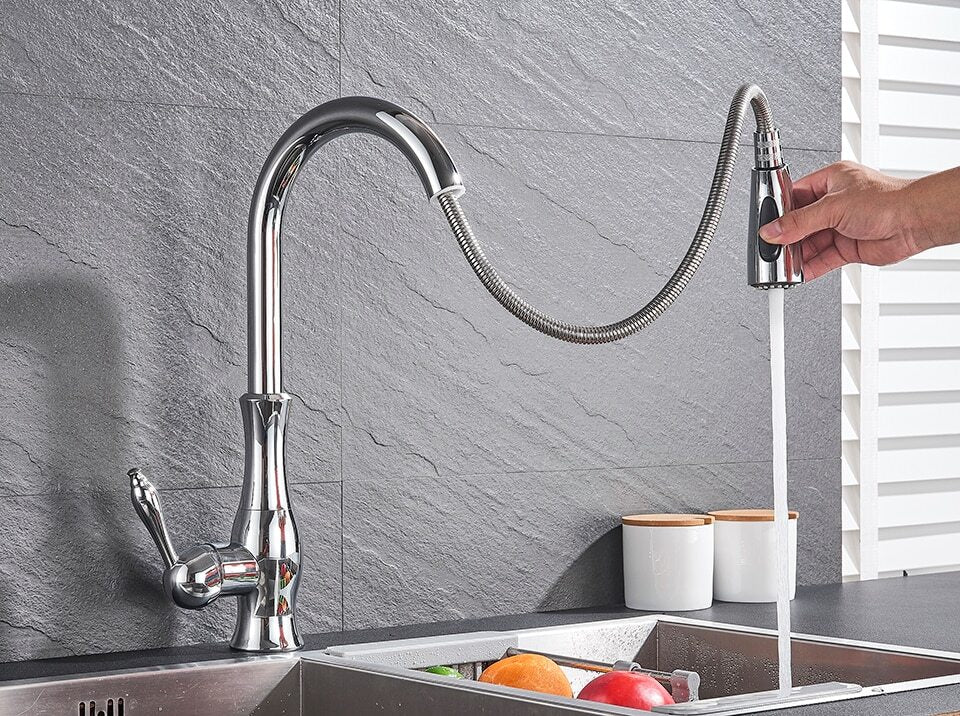 Robinet de Cuisine Rétractable - Élégance et Flexibilité Pratiques