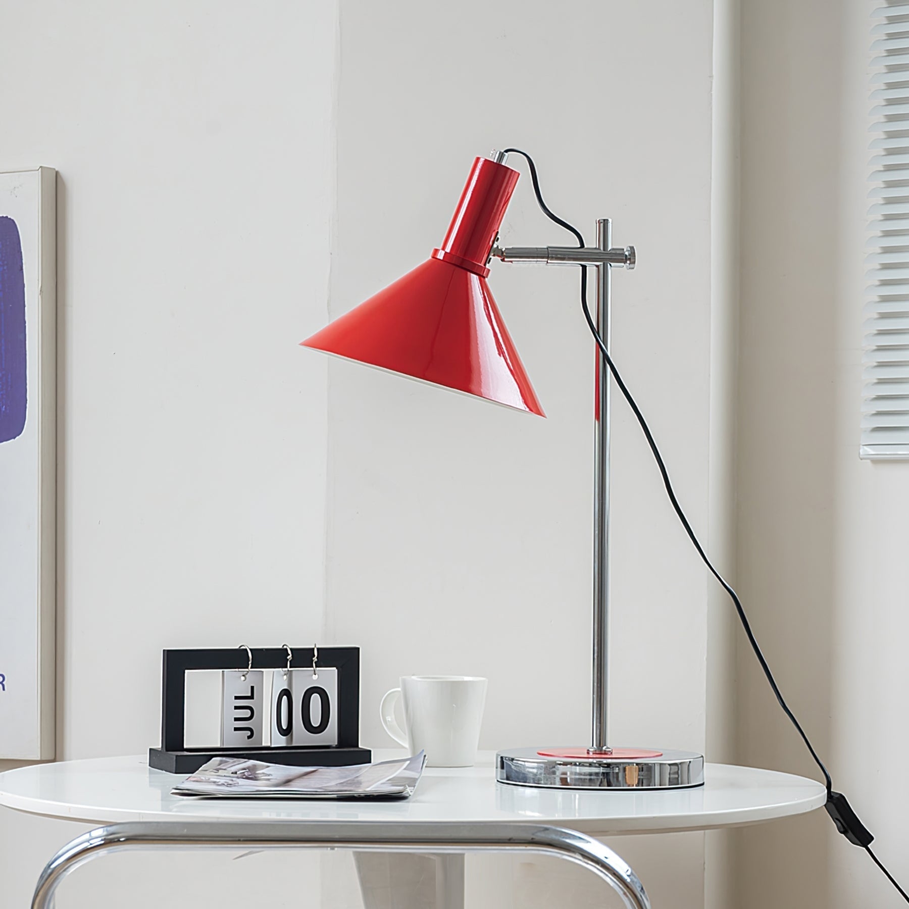 Lampe de Table Moderne avec Abat-jour Réglable - Éclairage Élégant et Pratique pour Votre Intérieur