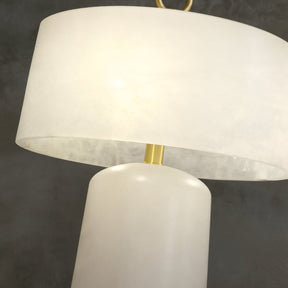Lampe de Table Vintage en Albâtre - Design Élégant et Lumière Douce