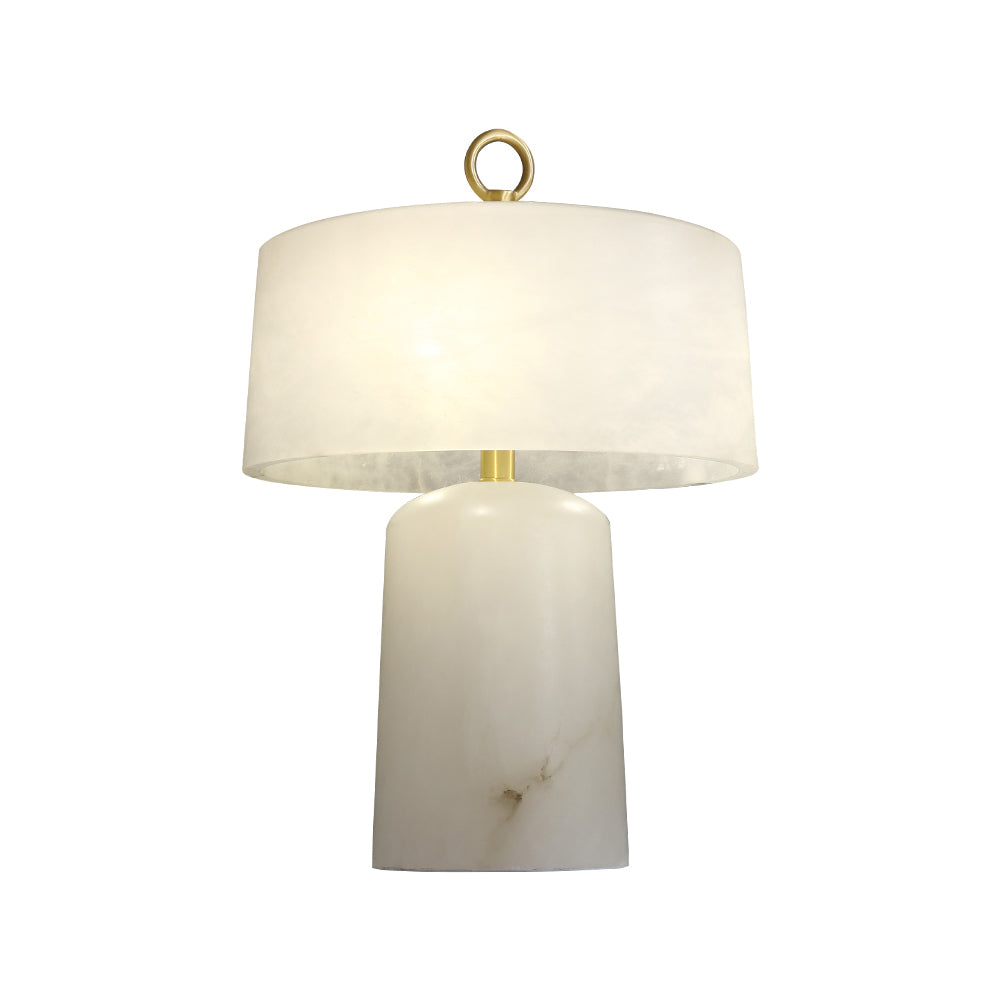 Lampe de Table Vintage en Albâtre - Design Élégant et Lumière Douce
