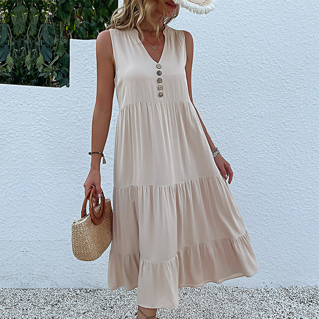 Robe d'été Boho pour Femmes - Ourlet Froncé et Confortable