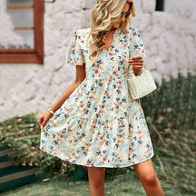 Robe Mini Florale d'Été - Confort et Style pour Toutes Occasions