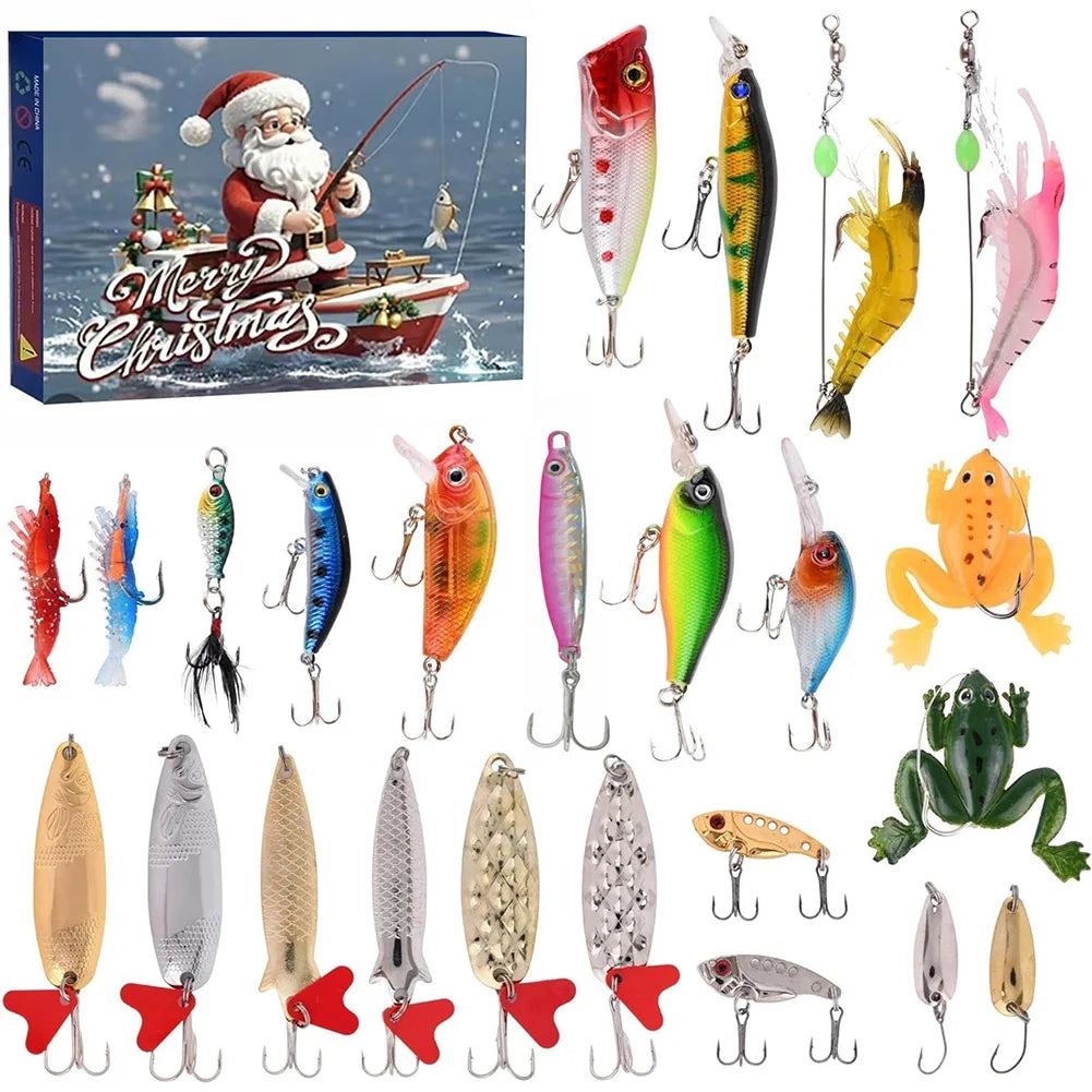 Calendrier de l'Avent de Pêche | 24 Leurres Uniques pour Pêcheurs