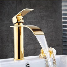 Robinet de Lavabo en Laiton - Effet Cascade pour Salle de Bain Élégante