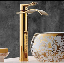 Robinet de Lavabo en Laiton - Effet Cascade pour Salle de Bain Élégante
