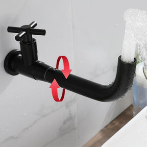 Robinet de Salle de Bain Monté au Mur - Design Épuré en Acier Inoxydable