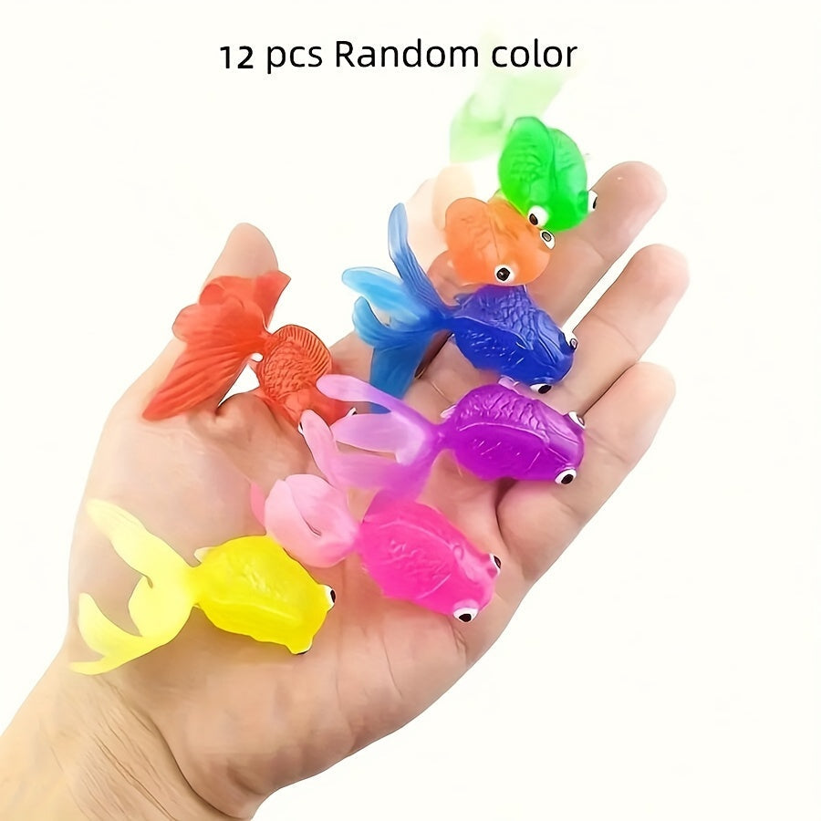Jouets de Bain Flottants en Caoutchouc - Pack de 12 Animaux Colorés pour Tout-Petits