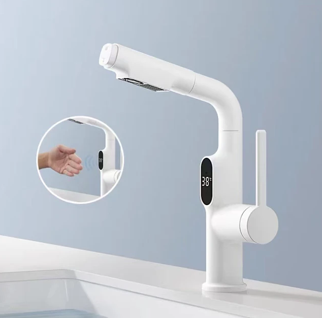 Robinet de Cuisine Intelligent - Affichage Numérique et Rotation 360°