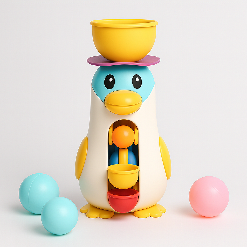 Jouet de Bain Pingouin pour Tout-Petit - Activités Aquatiques Interactives et Amusantes