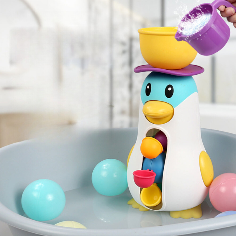 Jouet de Bain Pingouin pour Tout-Petit - Activités Aquatiques Interactives et Amusantes