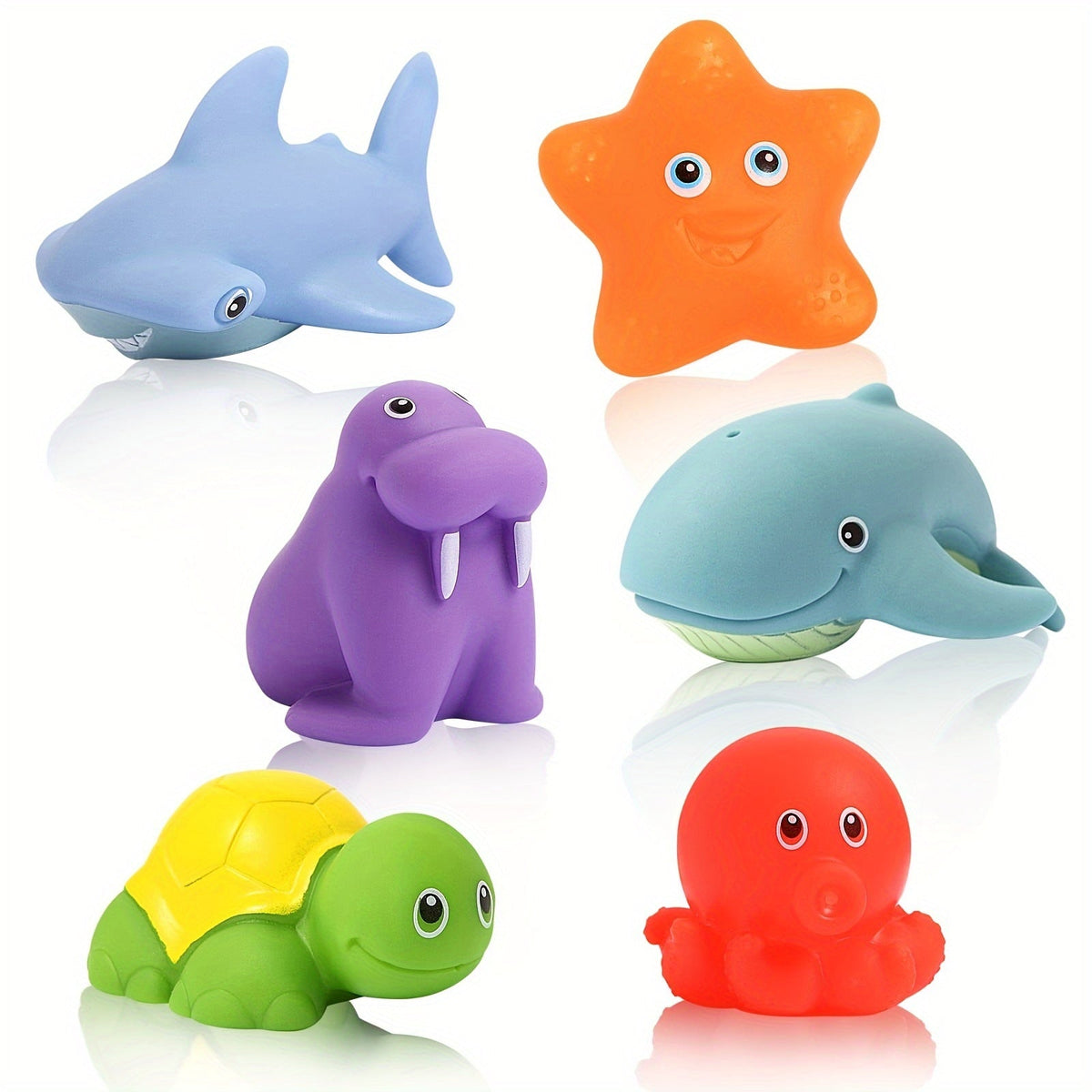 Jouets de Bain Flottants pour Bébés - Animaux Mignons et Sécurisés en PVC