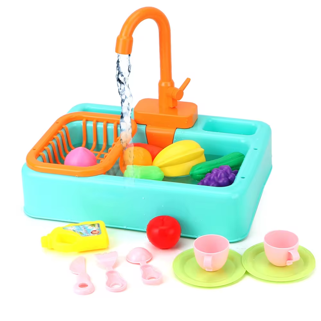 Évier Éducatif avec Robinet d'Eau - Apprentissage Interactif et Amusement pour Enfants