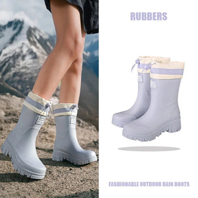 Bottes de Pluie Imperméables pour Femmes - Ajustables et Antidérapantes pour Confort