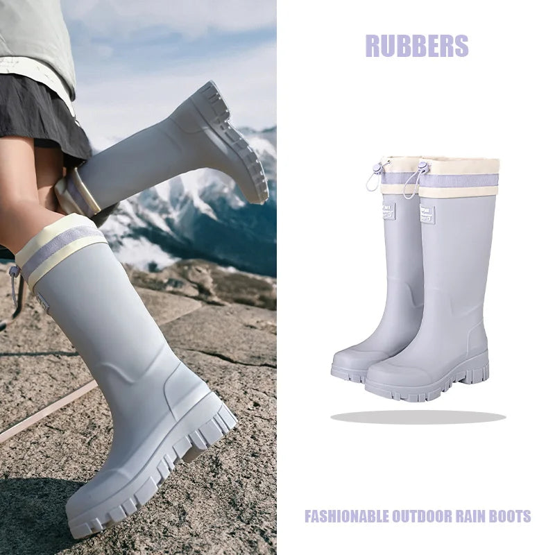 Bottes de Pluie Imperméables pour Femmes - Ajustables et Antidérapantes pour Confort