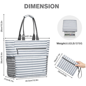 Sac de Plage Étanche Spacieux - Organisation Facile et Transport Pratique
