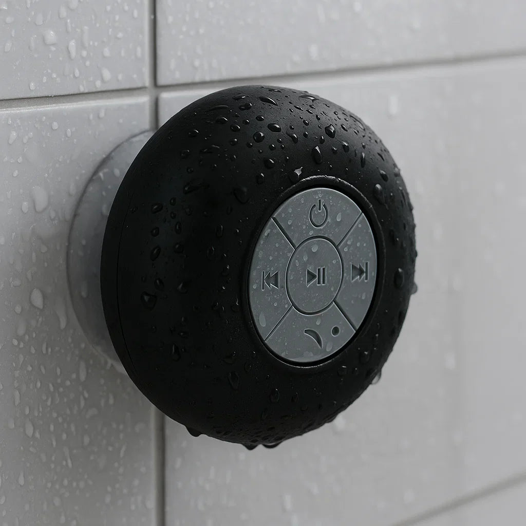 Haut-parleur Bluetooth Étanche pour Douche - Son Profond et Design Portable