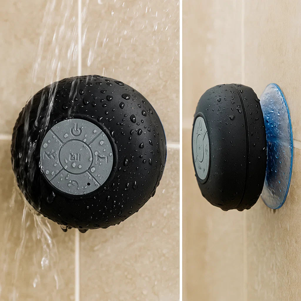 Haut-parleur Bluetooth Étanche pour Douche - Son Profond et Design Portable