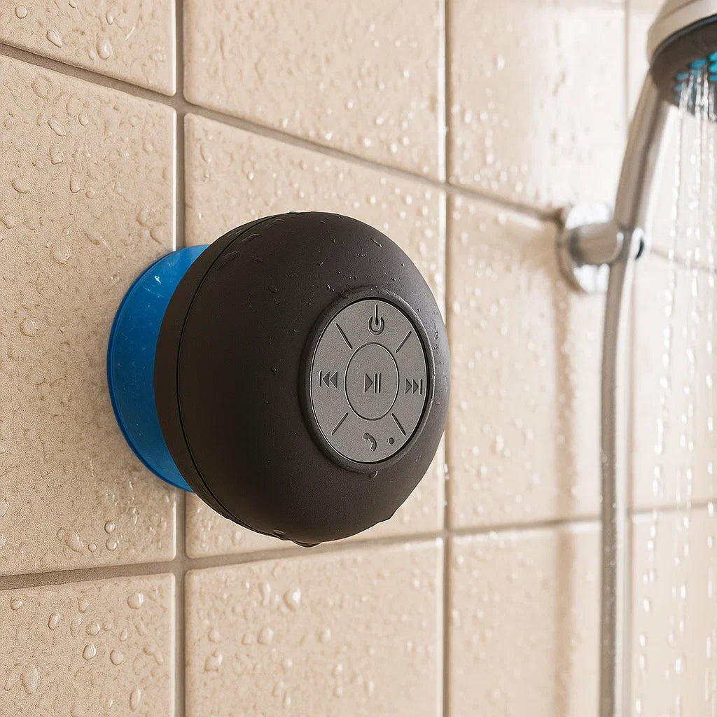 Haut-parleur Bluetooth Étanche pour Douche - Son Profond et Design Portable