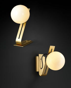 Lampe de Bureau en Laiton et Verre - Élégance et Lumière Ambiante chaleureuse