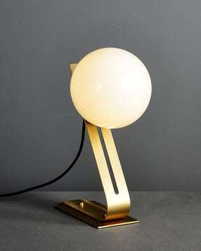 Lampe de Bureau en Laiton et Verre - Élégance et Lumière Ambiante chaleureuse