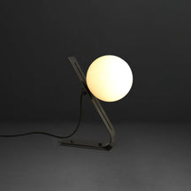Lampe de Bureau en Laiton et Verre - Élégance et Lumière Ambiante chaleureuse