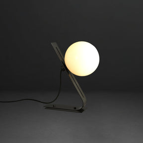 Lampe de Bureau en Laiton et Verre - Élégance et Lumière Ambiante chaleureuse