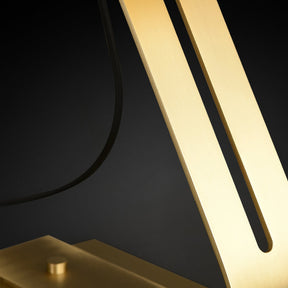 Lampe de Bureau en Laiton et Verre - Élégance et Lumière Ambiante chaleureuse