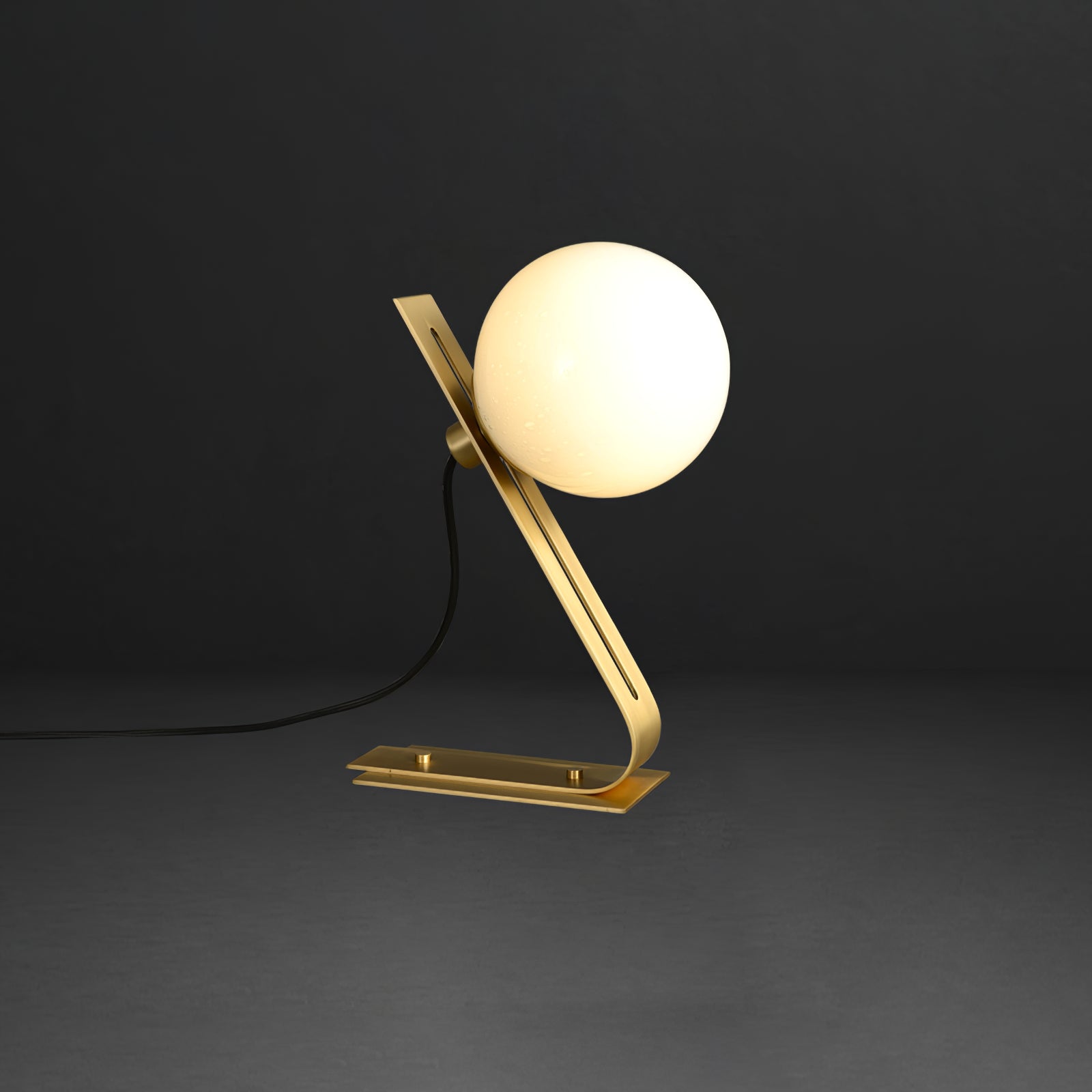 Lampe de Bureau en Laiton et Verre - Élégance et Lumière Ambiante chaleureuse