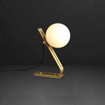 Lampe de Bureau en Laiton et Verre - Élégance et Lumière Ambiante chaleureuse