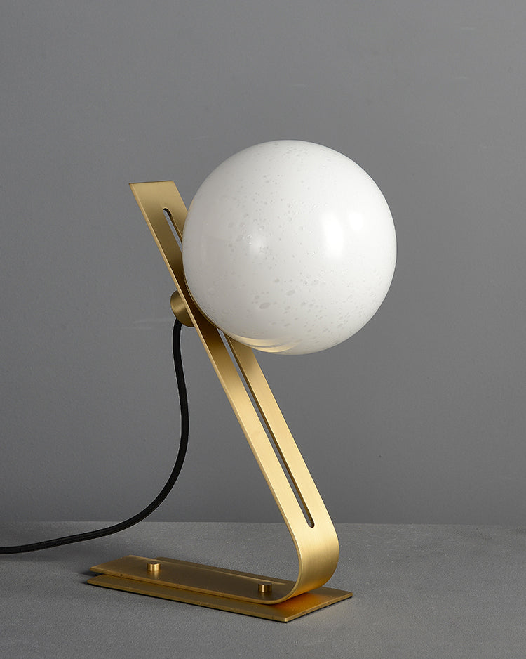 Lampe de Bureau en Laiton et Verre - Élégance et Lumière Ambiante chaleureuse