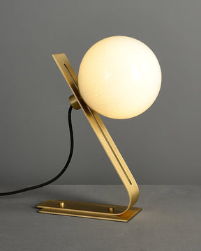 Lampe de Bureau en Laiton et Verre - Élégance et Lumière Ambiante chaleureuse