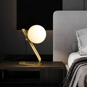 Lampe de Bureau en Laiton et Verre - Élégance et Lumière Ambiante chaleureuse