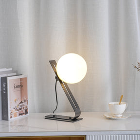 Lampe de Bureau en Laiton et Verre - Élégance et Lumière Ambiante chaleureuse