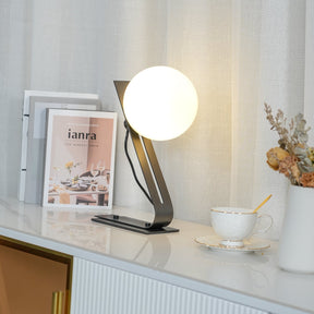Lampe de Bureau en Laiton et Verre - Élégance et Lumière Ambiante chaleureuse