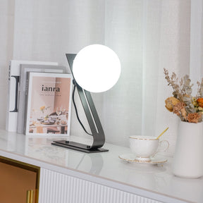 Lampe de Bureau en Laiton et Verre - Élégance et Lumière Ambiante chaleureuse
