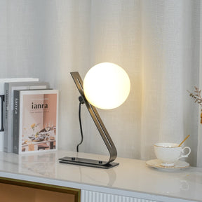 Lampe de Bureau en Laiton et Verre - Élégance et Lumière Ambiante chaleureuse