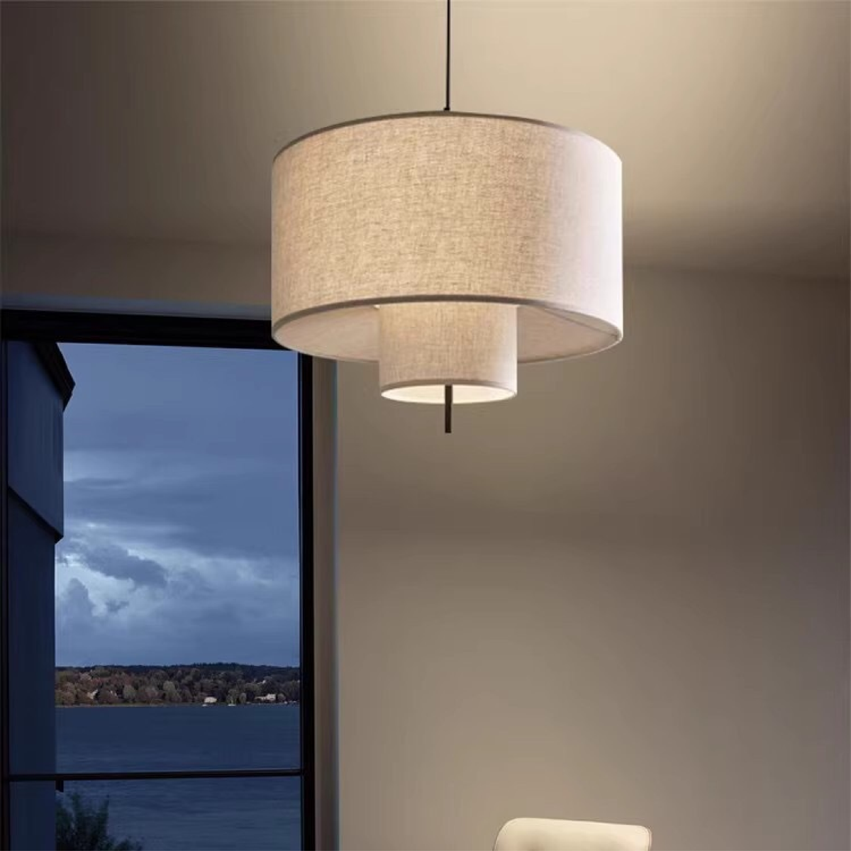 Lampe Suspendue en Soie - Élégance et Ambiance Chaleureuse