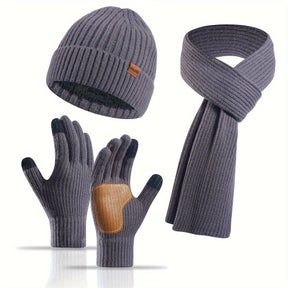 Ensemble d'accessoires d'hiver tricotés - Confort et Style pour Activités Extérieures