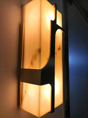 Applique Murale Art Déco en Marbre - Élégance Luxueuse et Durable
