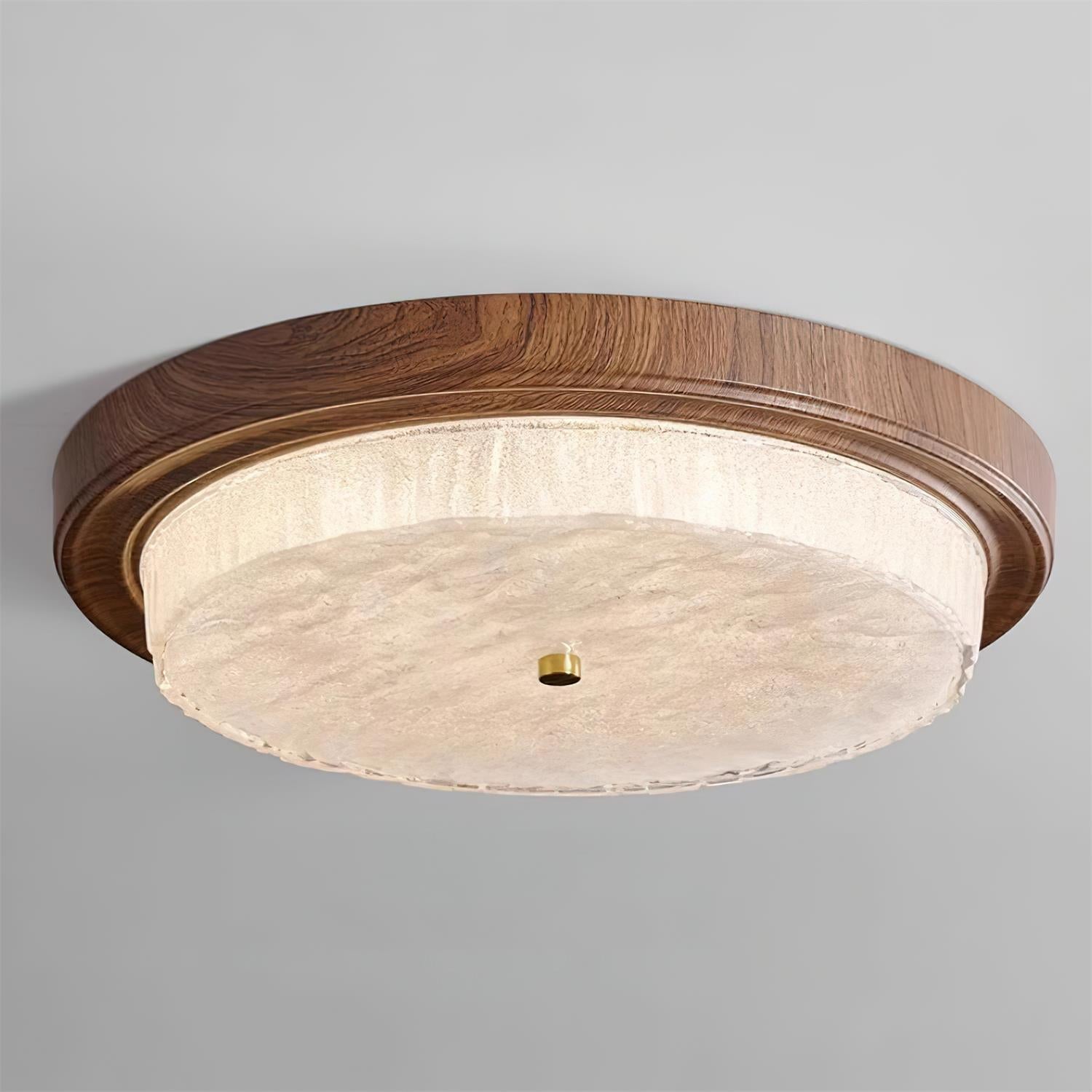 Plafonnier Moderne en Métal et Verre - Éclairage Intime et Élégant