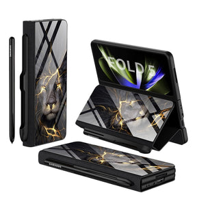 Étui en Cuir Antichoc pour Galaxy Z Fold - Protection Ultime avec Support et Emplacement pour Cartes