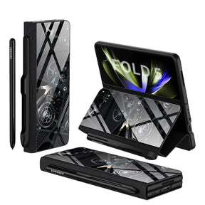 Étui en Cuir Antichoc pour Galaxy Z Fold - Protection Ultime avec Support et Emplacement pour Cartes