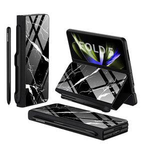 Étui en Cuir Antichoc pour Galaxy Z Fold - Protection Ultime avec Support et Emplacement pour Cartes