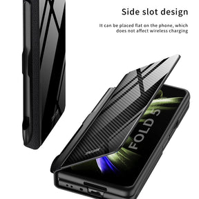 Étui en Cuir Antichoc pour Galaxy Z Fold - Protection Ultime avec Support et Emplacement pour Cartes