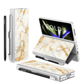 Étui en Cuir Antichoc pour Galaxy Z Fold - Protection Ultime avec Support et Emplacement pour Cartes