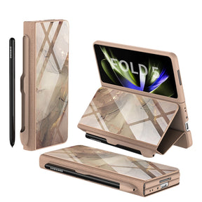 Étui en Cuir Antichoc pour Galaxy Z Fold - Protection Ultime avec Support et Emplacement pour Cartes