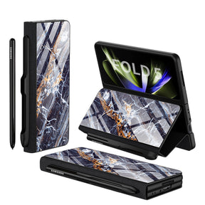 Étui en Cuir Antichoc pour Galaxy Z Fold - Protection Ultime avec Support et Emplacement pour Cartes