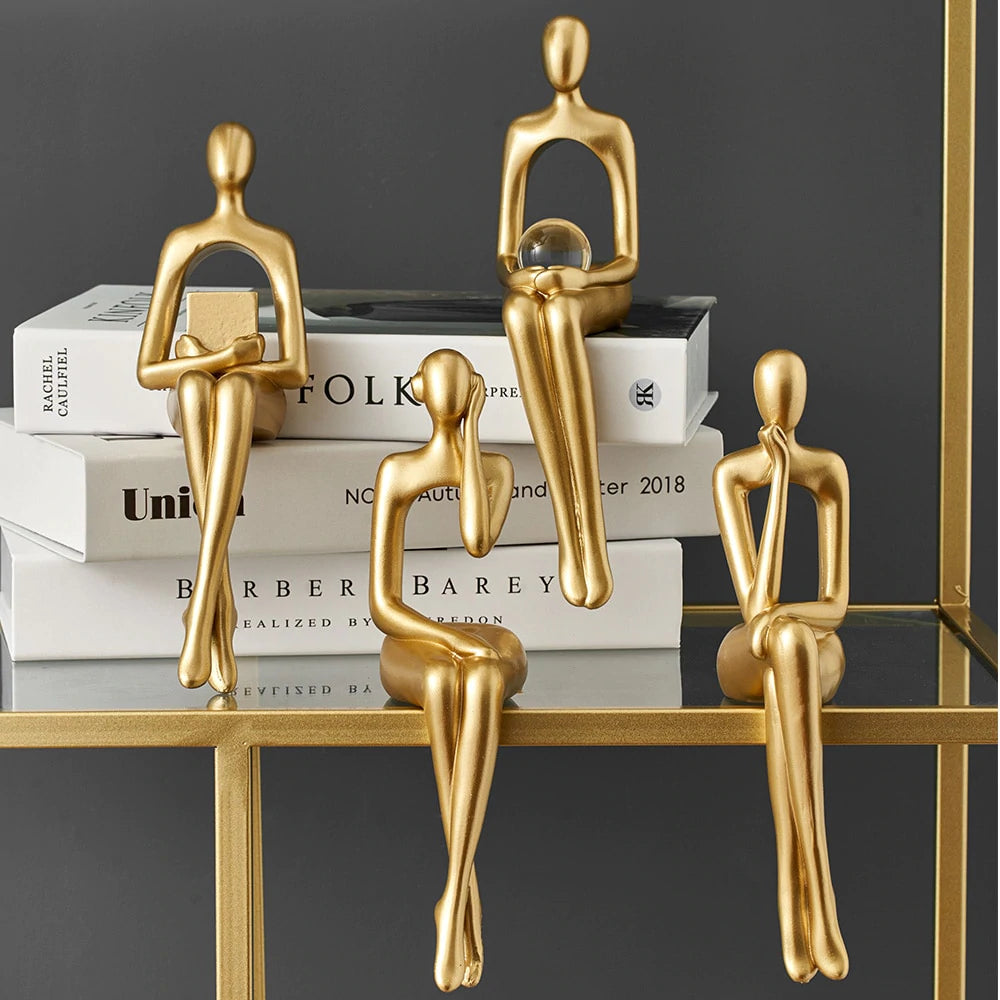 Figurines Abstraites Élégantes - Décor Contemporain pour Maison Moderne