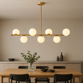 Lustre Doré pour Salle à Manger - Élégance et Atmosphère Chaleureuse